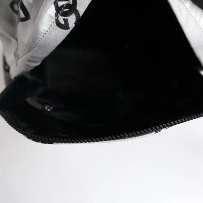 Dolce & Gabbana Polyester Gray Black DG Logo Plaque Backpack Bag