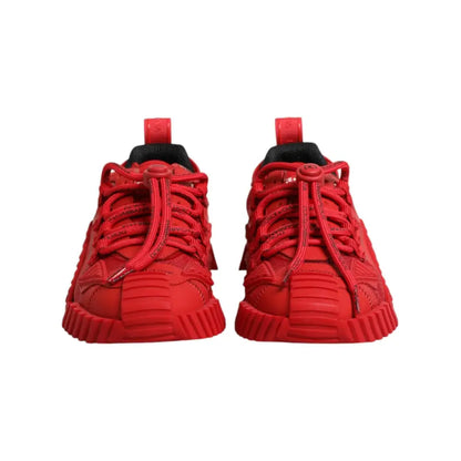 Dolce & Gabbana Red Logo Lace Low Top NS1 Sneakers Shoes
