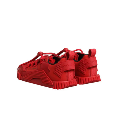 Dolce & Gabbana Red Logo Lace Low Top NS1 Sneakers Shoes