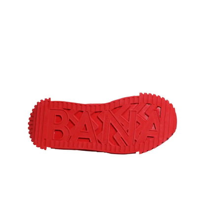Dolce & Gabbana Red Logo Lace Low Top NS1 Sneakers Shoes