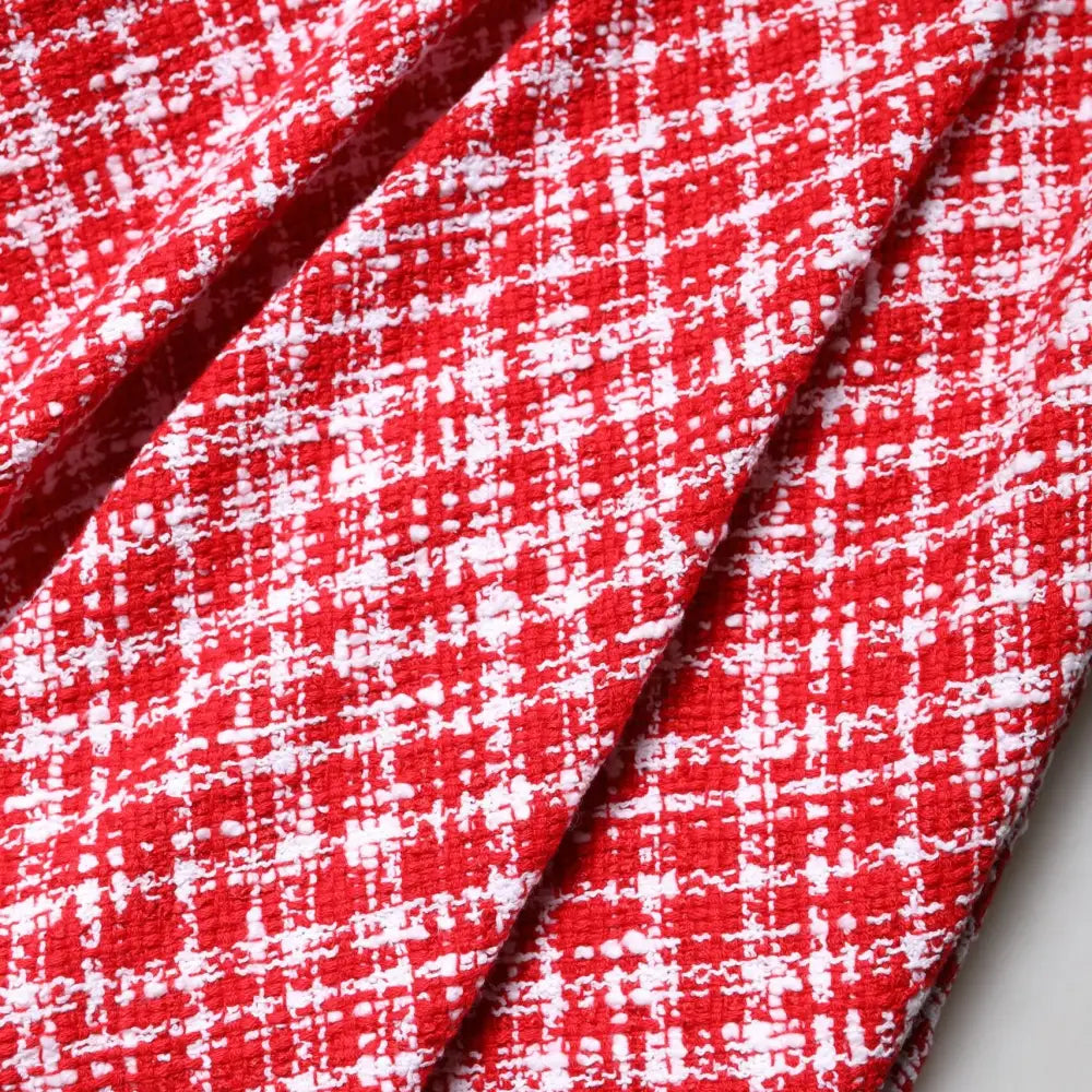 Dolce & Gabbana Red White High Waist A-line Above Knee Skirt