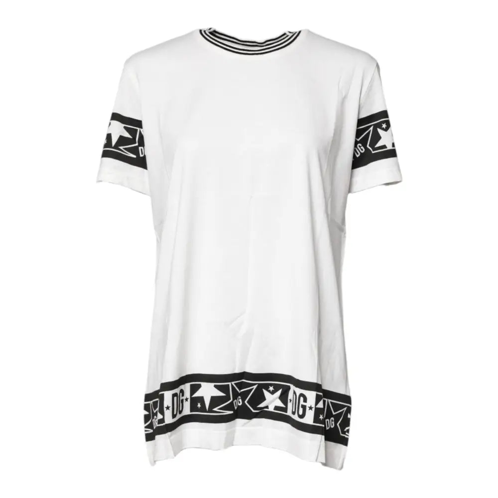 Dolce & Gabbana White #DGMillennials Cotton Crewneck T-shirt