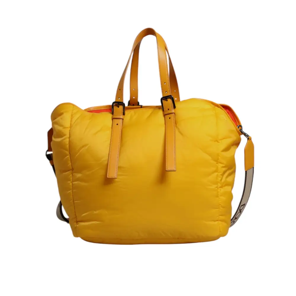 Lys gul D&G duffle-taske med orange for, 100% originale outlet mærkevarer