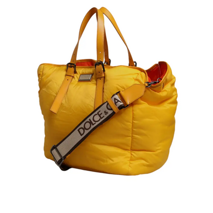 Gul duffle-taske fra Dolce & Gabbana, 100% originale brands, outlet mærkevarer