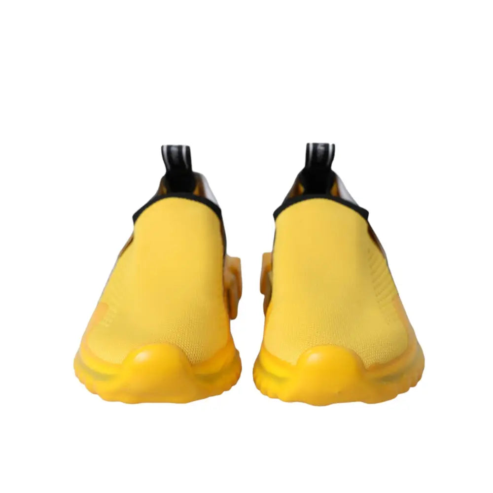 Dolce & Gabbana Yellow Sorrento Slip On Sneakers Women Shoes