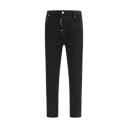 Dsquared² sorte bomuld slim fit jeans i sort med sølv hardware