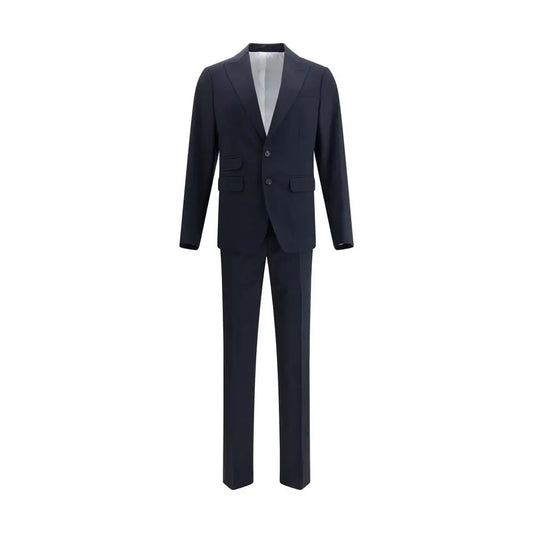 Sleek Dsquared² London suit i navy blå uld med to-knap blazer og matchende bukser