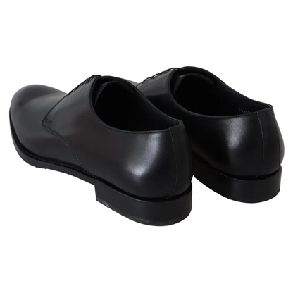 Dolce & Gabbana black leather Sartoria håndlavede sko med blank finish