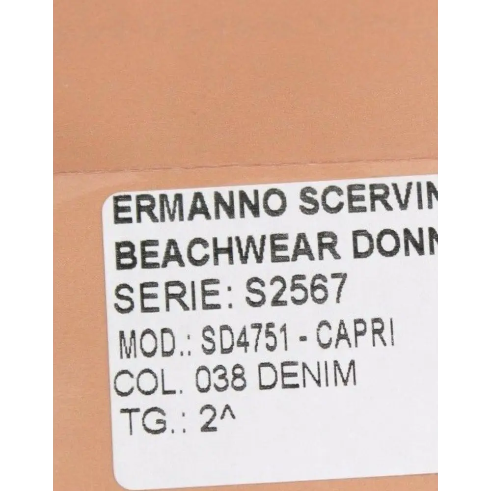 Ermanno Scervino beachwear blå jeans capri bukser med denim æsel