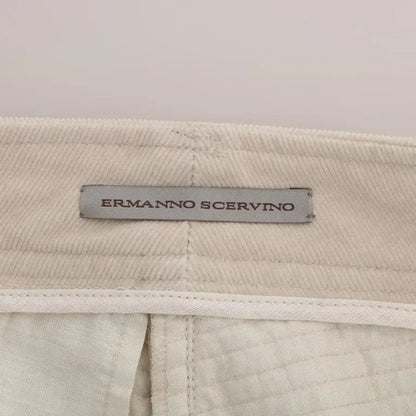 Ermanno Scervino Beige Slim Jeans Corduroy Skinny Pants