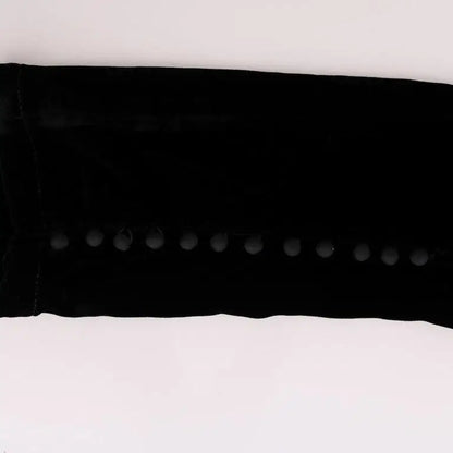 Ermanno Scervino Black Velvet Slim Fit Pants