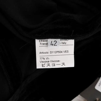 Ermanno Scervino Black Velvet Slim Fit Pants