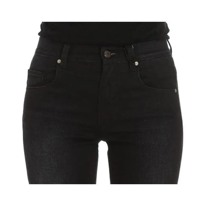 Ermanno Scervino Blue Cotton Blend Slim Fit Bootcut Jeans