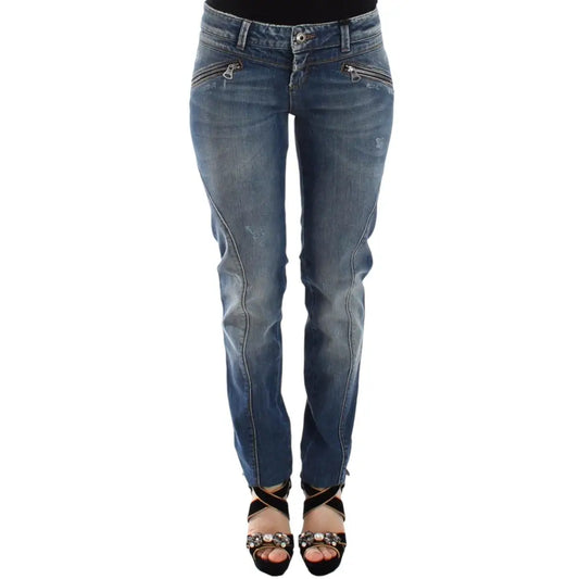 Ermanno Scervino Blue Slim Jeans Denim Pants Straight Stretch