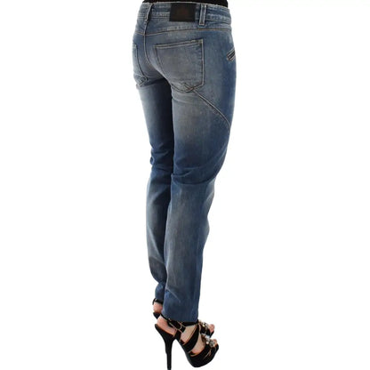 Ermanno Scervino Blue Slim Jeans Denim Pants Straight Stretch