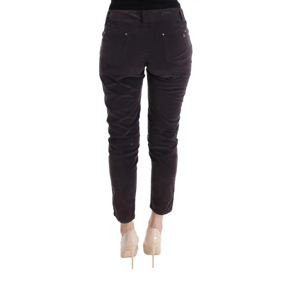 Ermanno Scervino Brown Cotton Cropped Casual Pants