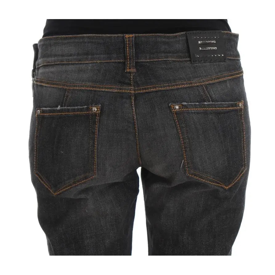 Ermanno Scervino Gray Cotton Slim Fit Denim Jeans
