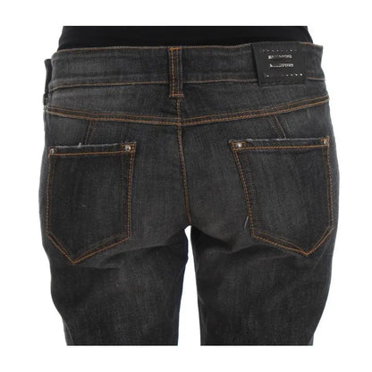 Ermanno Scervino Gray Cotton Slim Fit Denim Jeans