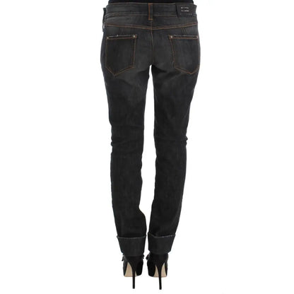Ermanno Scervino Gray Cotton Slim Fit Denim Jeans