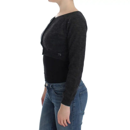 Ermanno Scervino Gray Knit Wool Cardigan Sweater