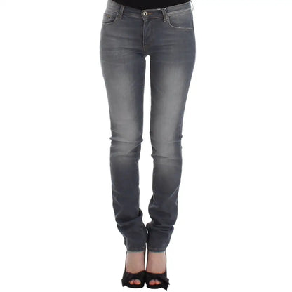 Ermanno Scervino Gray Slim Jeans Denim Pants Skinny Leg Stretch