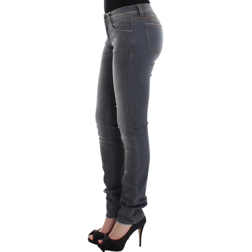 Ermanno Scervino Gray Slim Jeans Denim Pants Skinny Leg Stretch