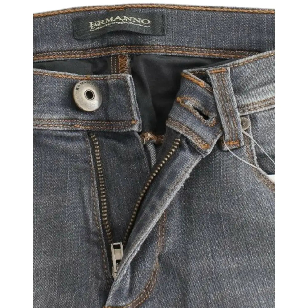 Ermanno Scervino Gray Slim Jeans Denim Pants Skinny Leg Stretch