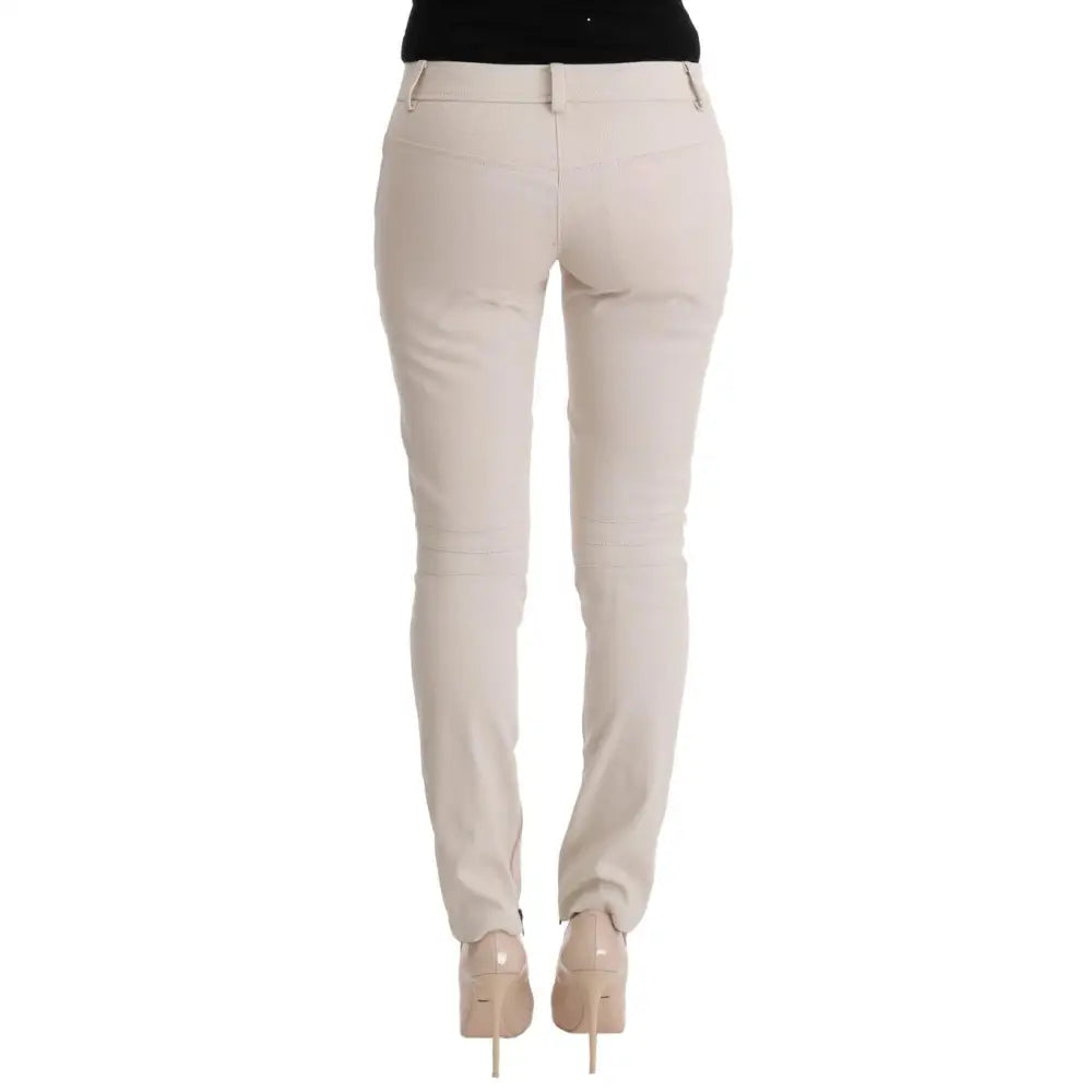 Ermanno Scervino White Slim Fit Casual Jeans