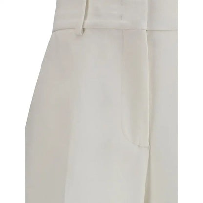 Ermanno Scervino cremede højskårne bukser i 100% originale viscose