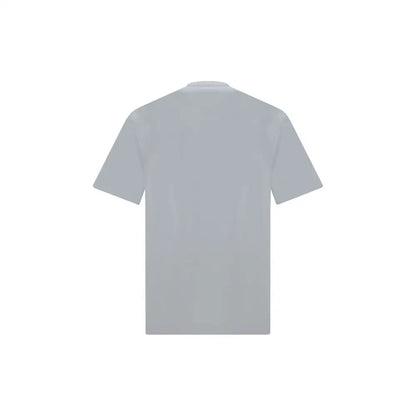 Fendi hvid bomuld t-shirt i grå farve med kortærmet crew neck design