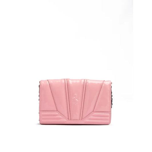 Ferrari Pink GT patent leather bag with chain