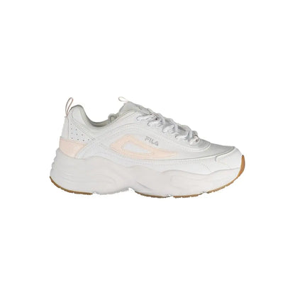 Fila Bianco Poliestere Women Sneaker med hvid sål og lyserøde detaljer