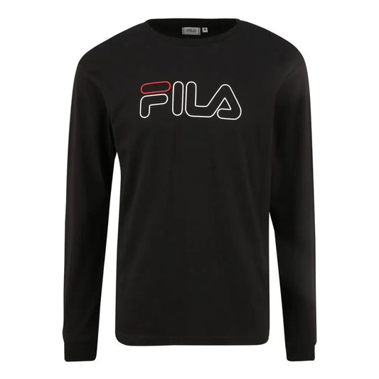 Sorte bomulds sweatshirt: sort Fila sort bomulds med hvid-rød logo