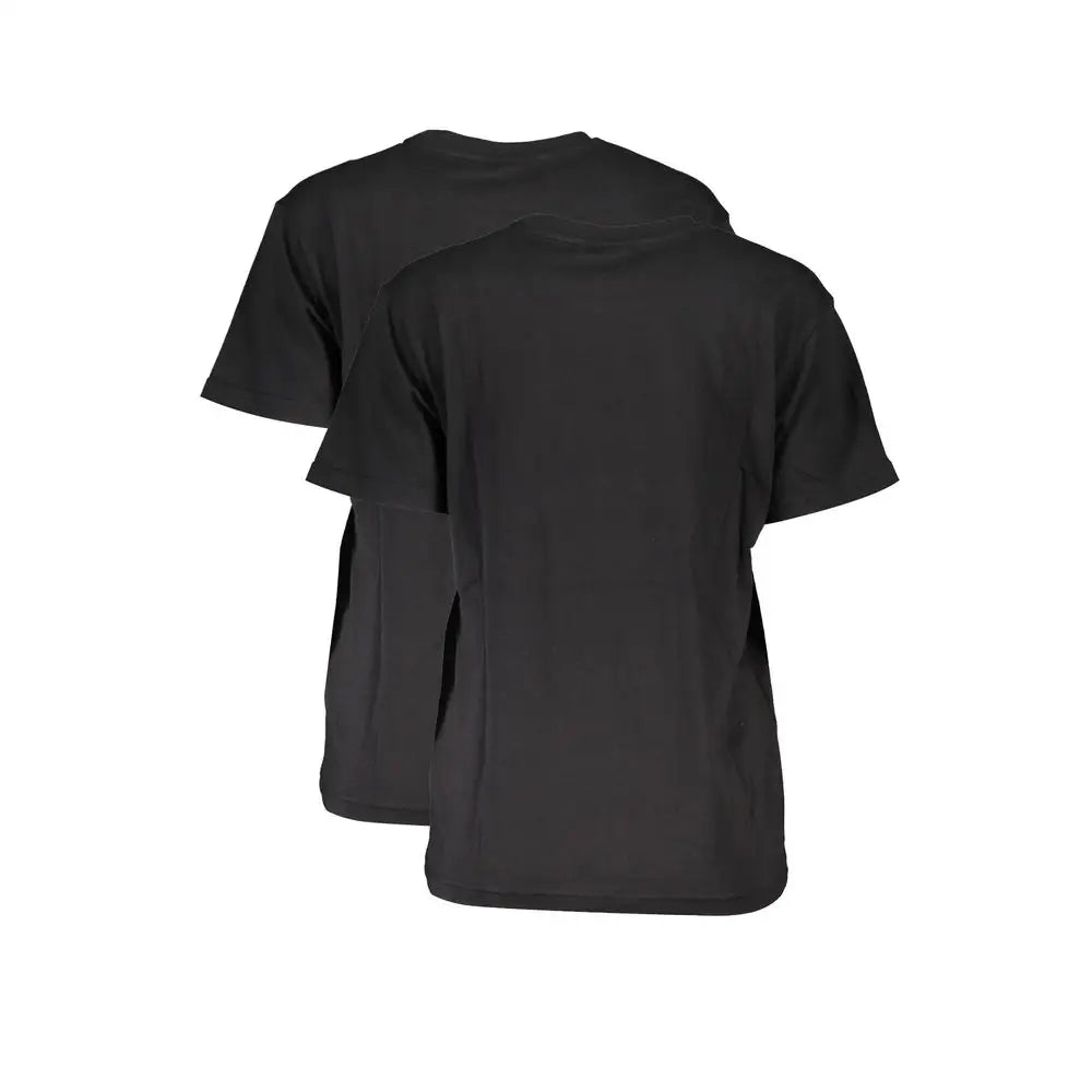 Fila black cotton women t-shirt med rund hals og korte ærmer