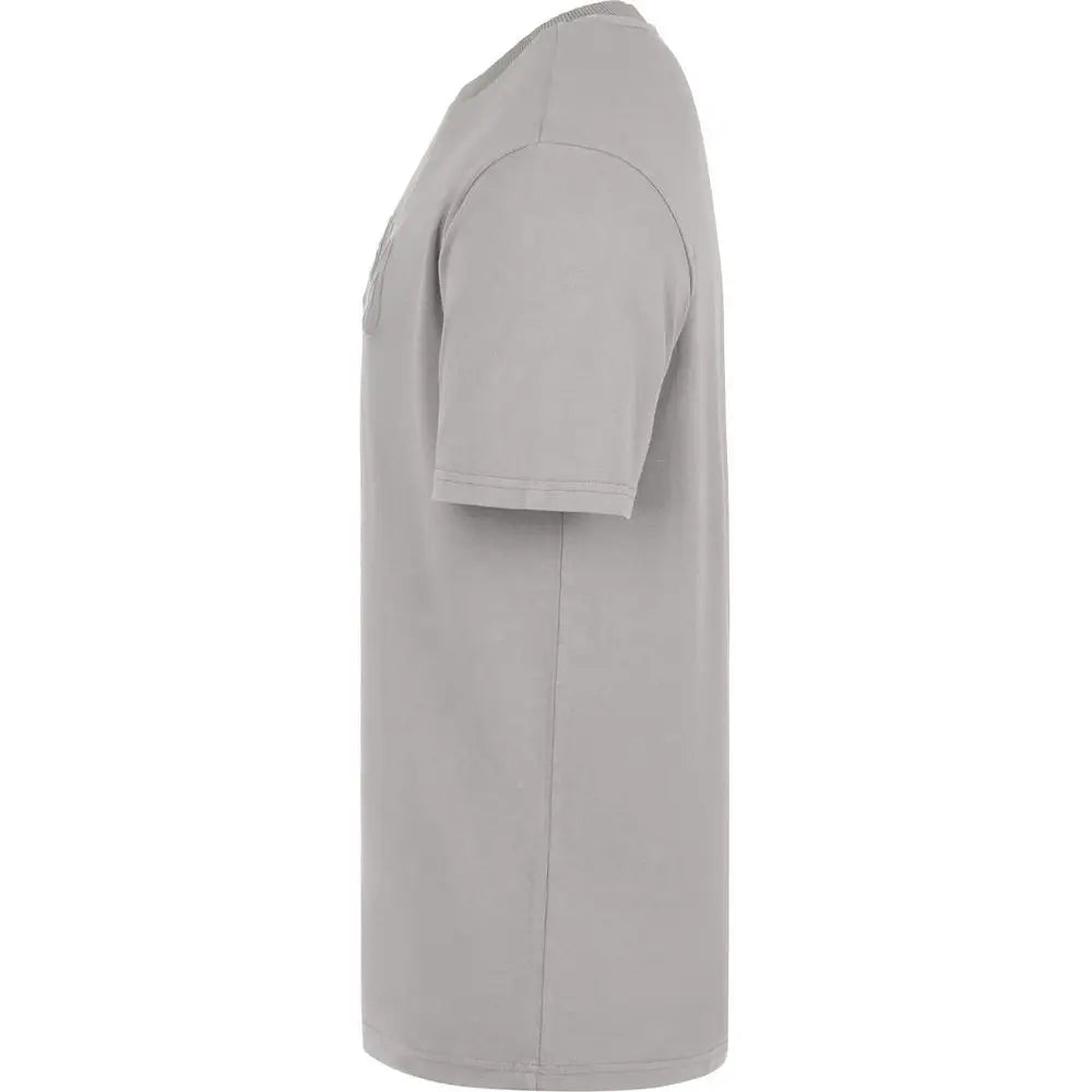 Lys grå kortærmet Fila t-shirt med subtilt logo og 100% originale brands