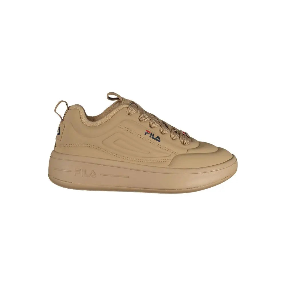 Fila brune polyester sneakers med chunky sål og matchende snører, 100% originale