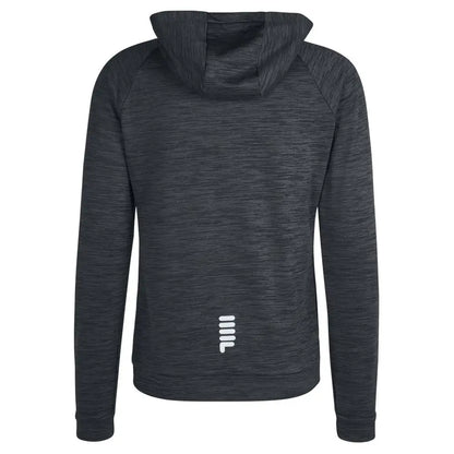 Fila grå polyester sweatshirt med subtil tekstur og hvidt logo