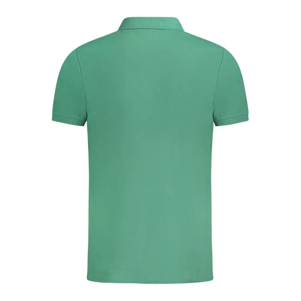 Fila green cotton polo shirt med kortærmet design og klassisk krave