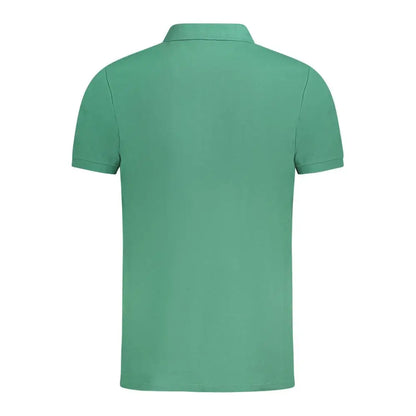 Fila green cotton polo shirt med kortærmet design og klassisk krave