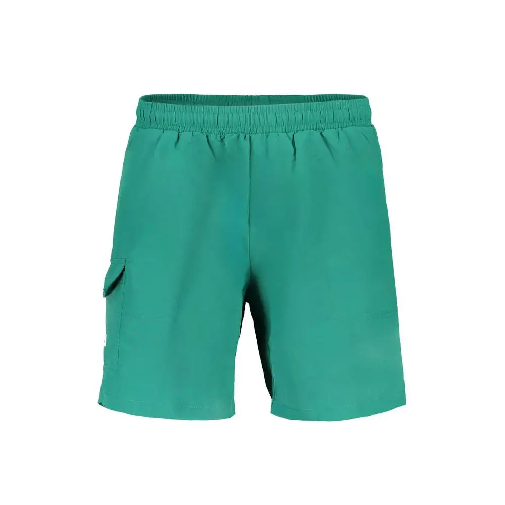 Teal Fila cargo shorts med hvid logo, fra Fila Green Polyamide Swimwear, spar 30-70% på mode