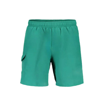 Teal Fila cargo shorts med hvid logo, fra Fila Green Polyamide Swimwear, spar 30-70% på mode