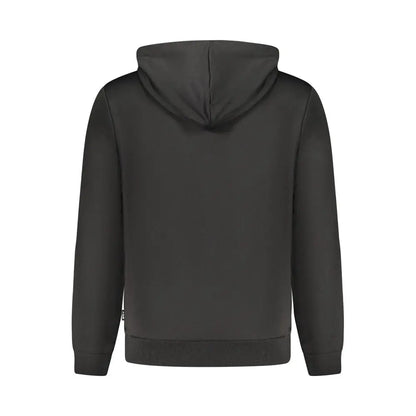 Mørk grå Fila Nero polyester herresweatshirt med blød finish og sømde detaljer