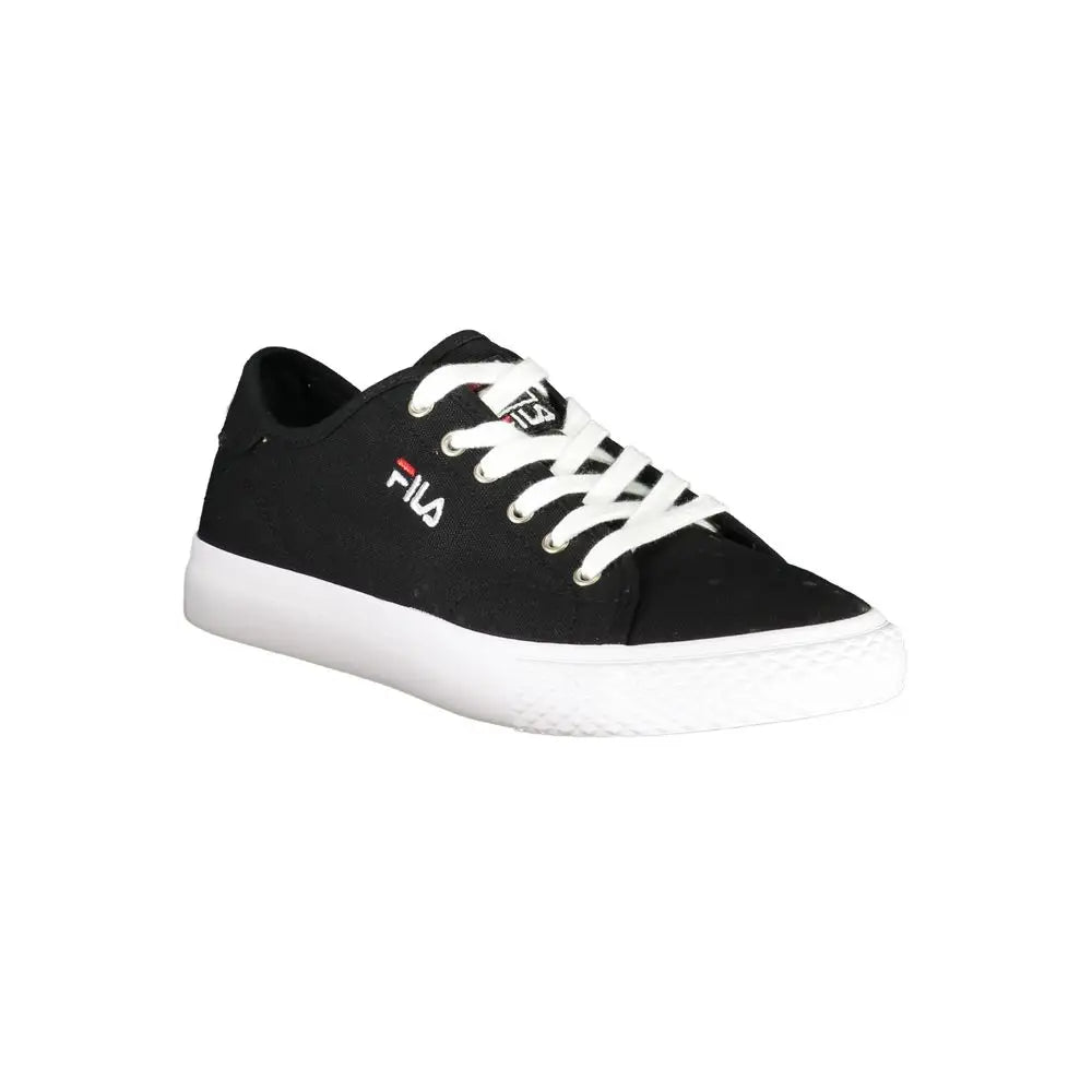 Sorte fila sleek black laced sports sneaker med hvide snører og sål