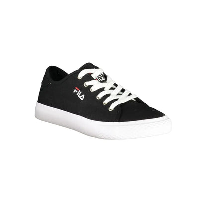 Sorte fila sleek black laced sports sneaker med hvide snører og sål