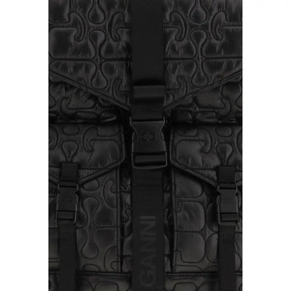 Ganni Black Recycled Polyamide Backpack