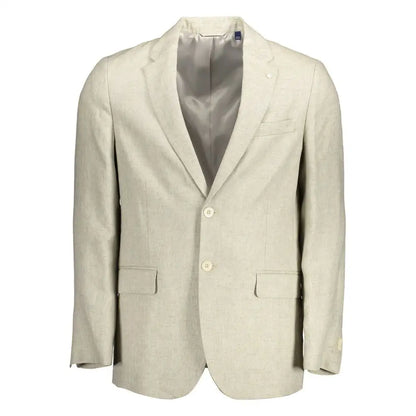 Gant Beige Linen Men Jacket
