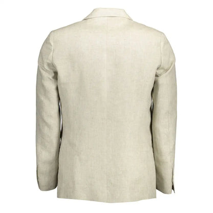 Gant Beige Linen Men Jacket