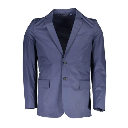 Gant Blue Cotton Men Jacket - IT50/L - Jakke
