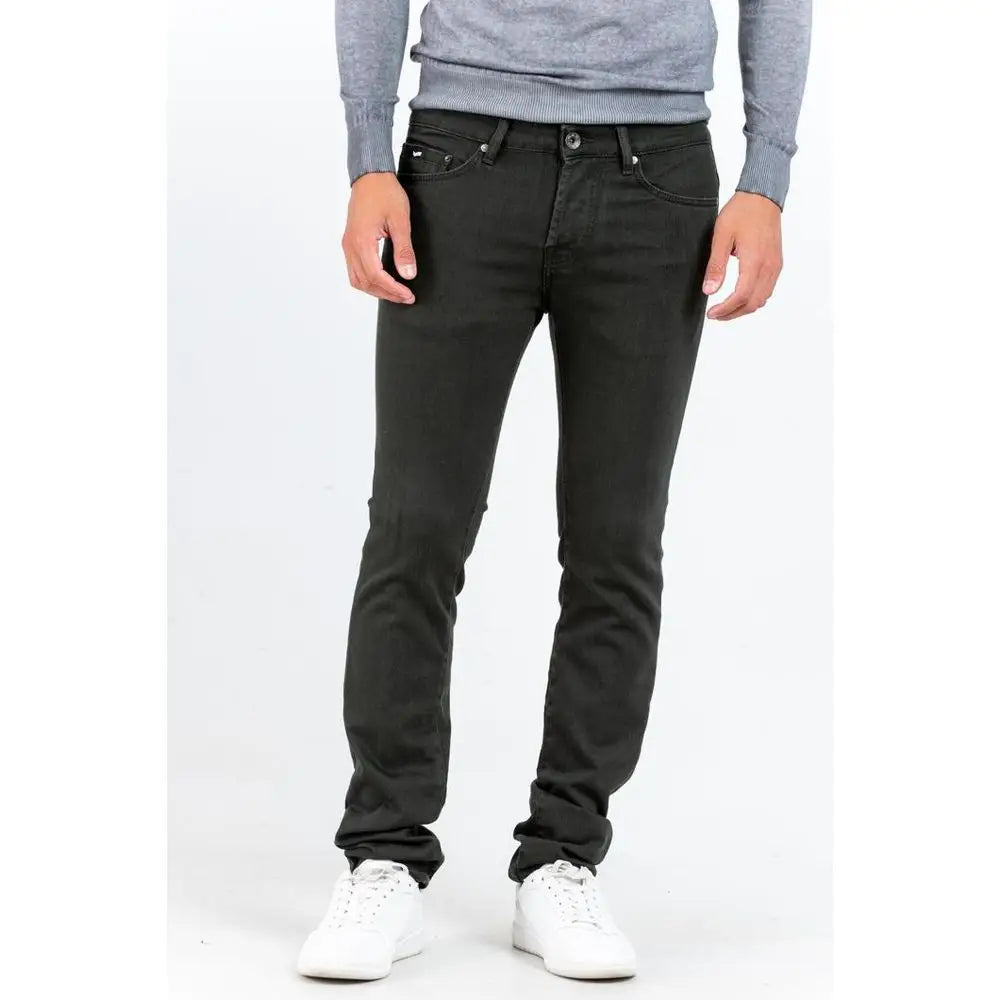 Gas Green Cotton skinny jeans i sort slim fit med klassisk fem-lomme design