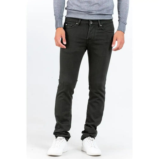 Gas Green Cotton skinny jeans i sort slim fit med klassisk fem-lomme design